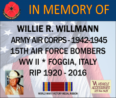 WILLMANN, WILLIE RAY - IN MEMORY OF - VEHICLE ACCESSORIES SPONSOR