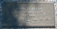 Irvin, Alan D. - Find a grave web