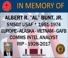 BUNT, ALBERT R. - IN MEMORY OF - A. LEGION SPONSOR - FRENTZ