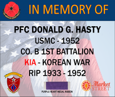 HASTY, DONALD GLYNN - IN MEMORY OF - MARKET STREET SPONSOR