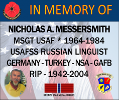 MESSERSMITH, NICK - IN MEMORY OF - USAFSS SPONSOR - NEW PHOTO