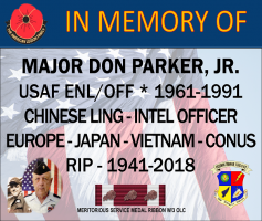 PARKER, DONALD W. JR - IN MEMORY OF - USAFSS SPONSOR - CAT