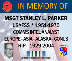 PARKER, STAN L - IN MEMORY OF - USAFSS SPONSOR