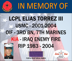 TORREZ, ELIAS III - IN MEMORY OF - LONE STAR BEEF SPONSOR